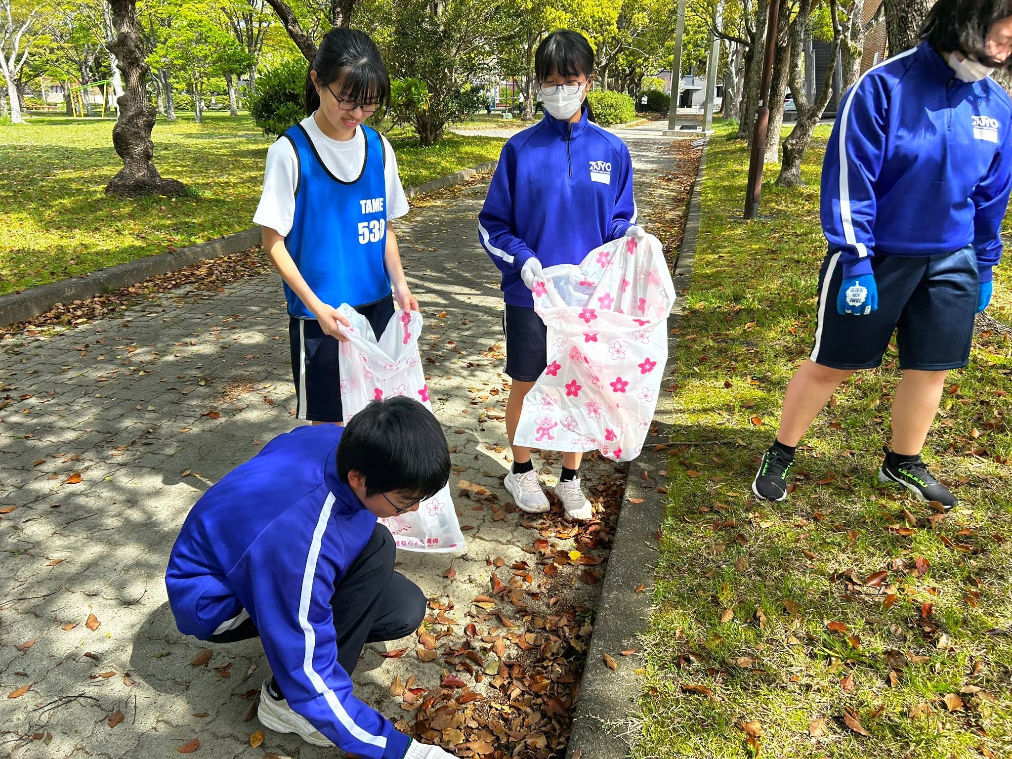 砂浜のゴミ拾い